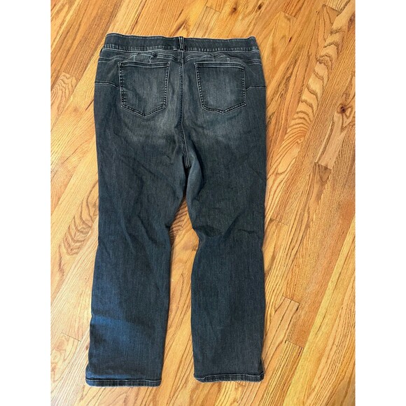 TORRID feel The Fit Black Stretch Distressed Ripped Jeans 22 - Picture 2 of 7